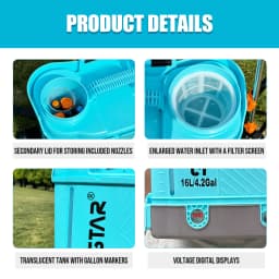 Battery Powered Backpack Sprayer 4 Gallon,100 PSI Electric Garden Sprayer Works with Makita 18V 2.6 Ah Battery,Charger Included