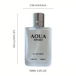 2PCS AQUA Men‘s Perfume EDP 100ML 3.4FL.OZ, Aquatic Aromatic Eau de Parfum, Fresh Lime Musk Ocean Fragrance Spray Men‘s Cologne