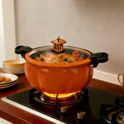8L Pumpkin-Shaped Micro Pressure Cooker, Non-Stick Pressure Pot with Transparent Lid, Small Gas Pressure Cooker for Home Kitchen (Orange)