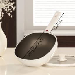 New Dream Titanium Ceramic Wok and Frying Pan Set - Nonstick Skillet with Silicone Spatula, Coating-Free Flat Bottom Sauté Pan, Gas & Induction Compatible, Indoor/Outdoor Pizza Egg Omelet Pan, Christmas Gift Ideas