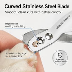 LOVE PET PROSPER Pet Nail Clippers for Dogs, Cats & Small Animals, Dual-Hole Stainless Steel Pet Nail Trimmer with Ergonomic Non-Slip Grip, Safe Grooming Clippers for Puppies, Rabbits, Birds & Hamsters
