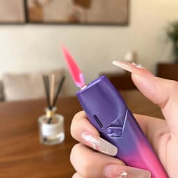 (No Gas) Red Purple Gradient Torch Lighter Portable Windproof Flashlight Creative Cute Women Lighter Interesting for Ca