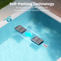 Y80 Solar Robotic Pool Cleaner Cordless Pool Skimmer with 24 Hours Continuous Cleaning 6L Large Debris Bag Remote Control Smart Obstacle Avoidance and Auto-Parking for Above Ground Pools