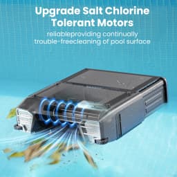 Y80 Solar Robotic Pool Cleaner Cordless Pool Skimmer with 24 Hours Continuous Cleaning 6L Large Debris Bag Remote Control Smart Obstacle Avoidance and Auto-Parking for Above Ground Pools