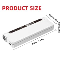 90W High Power Vacuum Sealer 62KPA Strong Suction Digital Countdown Dry & Wet Food Sealer Machine with 20pcs Bags for Home Refrigerator Sous Vide Cooking