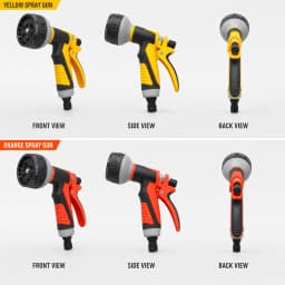 8 Spray Modes Garden Water Spray Gun, Ergonomic Anti-slip Hose Nozzle with Lockable Trigger, High Pressure Water Sprayer for Car Washing Pet Bathing Garden Watering, 2 Colors Optional