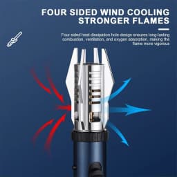 (Without Built-in Butane Gas)1pcs Special-shaped Windproof Butane Torch Lighter with Adjustable Flame & Lock Switch, 360° Use, Turbine Torch Jet Lighter Ignition Gun, Camping Barbecue Welding Supplies, Perfect for Culinary, Christmas, Father's Day