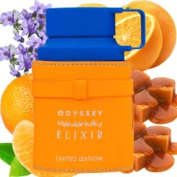 Armaf Odyssey Mandarin Sky Elixir Limited Edition Eau De Parfum 3.4 Fl Oz, Intense Fresh Mandarin Citrus Unisex Fragrance, Thermos Bottle with Orange Leather Sleeve