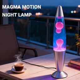 13 Inch Lava Lamp, Pink Wax Blue Liquid Lava Night Light with Silver Base & Cap, 25W Bulb Included, Standard Plug Vintage Motion Lamp for Home Decor Bedroom Office Gift