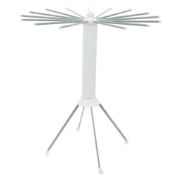 Clothes Drying Rack – 16 Hanging Rods – 88.18 Lbs Capacity – Abs + Carbon Steel – Baking Paint – 4 Swivel Wheels – Foldable – No Assembly Needed – 44.09"X49.21" – for Balcony Laundry – White