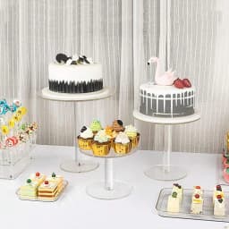 Transparent Acrylic Round Cake Stand, Transparent Cupcake Stand, Dessert Cupcake, Pastry Candy Display Rack, Suitable For Dessert Table, Birthday Party, Wedding Event
