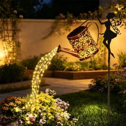 Solar Fairy Watering Can Lights Waterproof, Solar Lights Outdoor Decorative Garden Decor Metal Hanging Lights for Outside Patio Pathway Yard, Christmas Birthday Gardening Gifts