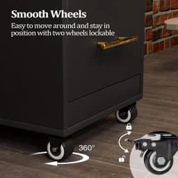 Sn Trolley Cart with Wheels, Wooden Hair Storage Cabinet, Stylist Cart Mobile Hairdring Barber Station or Beauty Spa Barbershop,