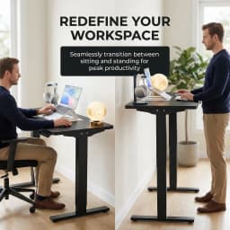 32x19 Inch Small Electric Standing Desk, Adjustable, 176 Lbs CapacityVV, RVoundVners, WheVV.5 Inch Height