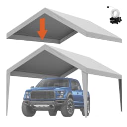 VEVOR Carport Replacement Canopy Cover Garage Top Tent Shelter Tarp Heavy-Duty Waterproof & UV Protected (Frame Not Include)