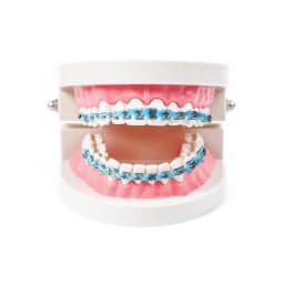 1 Pair Dental Fake Braces Temporary Tooth Decoration Colorful Metal Bracket Ligature Ties Dental Tool With Hook With Metal Wires