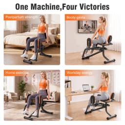 Foldable Home Hip Trainer Machine Dual-Motion Inner & Outer Thigh Sculptor, Unisex Home Gym Equipment for Home Workout
