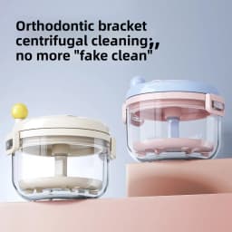 Dopamine Braces Storage Box, Denture Cleaning Box, Manual Drain Box, Portable Braces Storage At Home