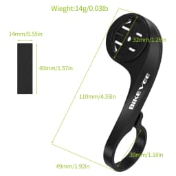 Bikevee Universal GPS Bicycle Computer Adapter Base Replacement Part Out-Front Mount Adapter Wireless Bike Computer Speedometer Odometer Stand Compatible Garmin Bryton Wahoo Magene Cyclami iGPSPORT