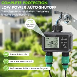 Insoma 2-Zone Sprinkler Timer Programmable Garden Hose Timer Water-Saving Irrigation Controller for Lawn Yard Drip Systems IPX5