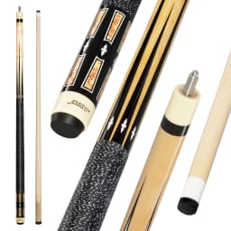 JOSSII W Series Pool Cue Sticks - Top Grade JMC Maple Shaft With 12.5mm Tip, Irish Line Wrap Grip With Traditional Decal Design Butt, 19-21oz Professional Billards Cue