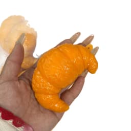 Handmade Crispy Croissant Squishy Toy Squeeze Toy Slow Rebound Stress Relief Soft Squeeze Anti-Anxiety Toy For Office Workers