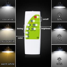 Intelamp Solar Pendant Lights Indoor Outdoor 4000mAh With Remote Day/Night Mode 16.4Ft Hanging Lighting For Barns Chicken Coop