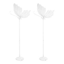 2 Pcs Butterfly Wedding LED Floor Lamp US Plug 110V 30‑35W Adjustable Height Ceiling & Floor Mount Romantic Wedding Aisle Decor Light