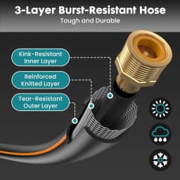 Auto Rewind Retractable Hose Reel, Wall Mounted with 180° Swivel, Multi-Function Spray Nozzle for Outdoor Watering,Garden hose reel, wall mounted hose reel, heavy-duty garden hose reel rack,Specially designed for easy and efficient gardening watering