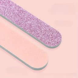 Glitter Nail Care Set - Nail Files, Buffing Crystal Stick, Heart-Shaped Sponge Blocks for Manicure and Pedicure