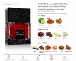 Khamrah Karaz Eau De Parfum 100ml 3.4oz Unisex Perfume, Cherry Liqueur Gourmand Oriental Fragrance, Long Lasting Arabian Cologne for Men Women