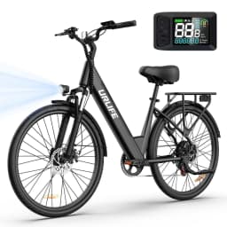 URLIFE E26 26" Electric Commuter Bike for Adults, 750W Motor 48V 10.4AH Removable Battery, 7-Speed 80KM Range E-bike 20MPH
