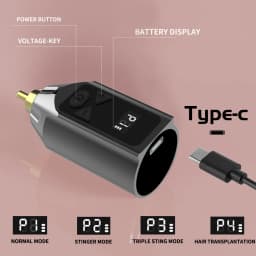 Tattoo Machine Kit With LED Screen Display 6-8H Long Lasting Battery Tattoo Pen Set 10PCS Cartridge Needles 7 Colors Tattoo Ink Full Body Art Tattoo Supplies Professional Tattoo Gun Kit For Australia Beginner