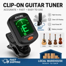 Guitar Tuner Rotatable Clip-on Tuner LCD Display For Multifunction-Instrument-Tuner Acoustic Guitar Bass Ukulele Guitar Accessories