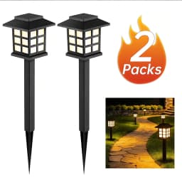 24/12/6/2 pcs Solar Garden Lights,Outdoor Waterproof Solar Light LED Pathway Lights , Decorative Landscape Lighting for Yard Lawn Walkway Patio Driveway