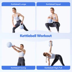MERACH Kettlebell Sand Filled Shock Absorbing 15/25 LB PVC Quiet Kettlebell for Home Gym Apartment Floor-Friendly Non-Slip Rubber Base Wide Handle Safe Drop-Proof Workout Weight for Women Beginners & Seniors