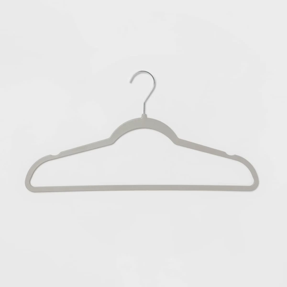 **10 Pack Gray Thin Plastic Clothes Hangers, Lightweight Space Saving Hangers for Shirts, Dresses, Pants and Jackets, Closet Storage Organizer**
