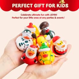 24 PCS 2026 Christmas Ducks for Stocking Stuffers Xmas Rubber Duck Toys for Kids Gift Party Favor Novelty Duckies for Boys Girls and Toddlers Christmas Party Favor Supply Accessories