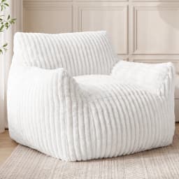 JHK Ergonomic Bean Bag Sofa with Memory Foam Filling For Living Room Modern Corduroy Plush Lounge Chair Comfy Sleeper Chair for Bedroom