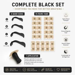 Magnetic Nose Clip Set, Adjustable Nasal Dilator for Breathing, Anti Snoring Sleep Aid, Travel Daily Use for Men Women Adults