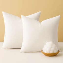 40x40cm 15.75"×15.75" Virgin Fiber Throw Pillow Inserts Pillow Filler Ships from US Warehouse Square Rectangular Hypoallergenic Cotton Linen Cover With Zipper For Sofa Bedroom Office Chair