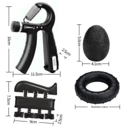 Grip Trainer Kit 5-60kg Adjustable Hand Gripper,Finger/Hand Strength Exercisers,Stress Ball,Forearm Ring for Muscle Build Relax Fitness