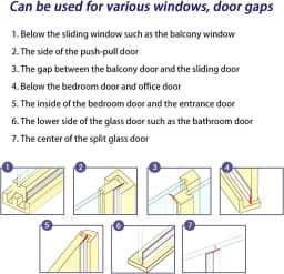 Door Strip Bottom, House and Glass Shower Door Seal Strip for Side of Door16 Feet Long