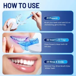 Teeth Whitening Kit with 16-LED Light – 10x Faster Whitening, Enamel-Safe Formula for 35+ Treatments, 10-Minute Fast Results for Sensitive Teeth