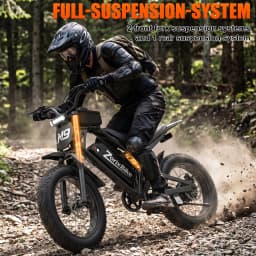 ZorixBike M9 Serie Electric Bike, NFC Unlock, 1500/3000W Peak Brushless Motor, 48V 13/20Ah, Max 31-35MPH, 30-70 Miles Range, 20' X 4.0' Fat Tire Ebike, UL 2849