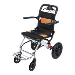 Lightweight Foldable Transport Wheelchair, 15.75-inch Seat Portable Transport Chair With Handbrake Travel Wheelchair