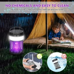 3000V Solar Mosquito Killer with 360° UV & 10H Runtime – USB-C Charging, 3 Lighting Modes, Safe for Kids/Pets, Ideal for Patio, Camping, Garden