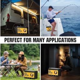 RVPOZWER 12.8V 100Ah LiFePO4 Lithium Iron Phosphate Battery 1280Wh, Built-in 100A Smart BMS, 15000+ Deep Cycles Rechargeable Storage Battery for RV, Marine Boat, Trailer, Off-Grid Solar System, Camping & Travel Emergency Power