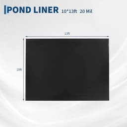 20 Mil HDPE Pond Liner, Heavy Duty Fish Koi Pond Waterproof Liner For Outdoor Garden Waterfall Fountain, 10x13 to 20x25 ft