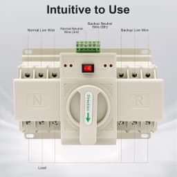 NEWEST Dual Power Automatic Transfer Switch 3P 63A ATS Dual Power Generator Changeover Switch 110V Mini Electrical Selector Switches